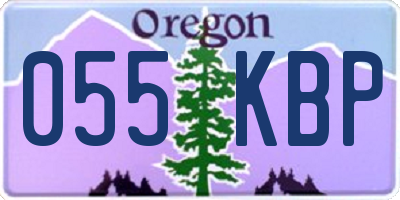 OR license plate 055KBP