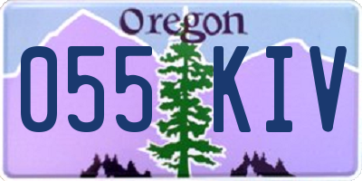 OR license plate 055KIV