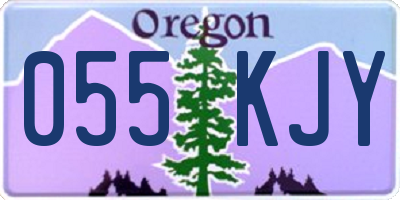 OR license plate 055KJY
