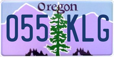 OR license plate 055KLG