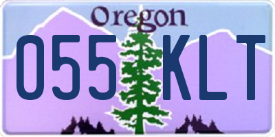 OR license plate 055KLT