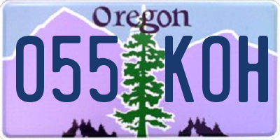 OR license plate 055KOH