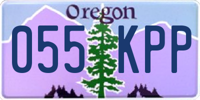 OR license plate 055KPP