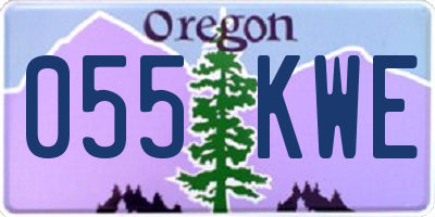 OR license plate 055KWE