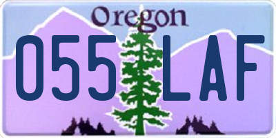 OR license plate 055LAF