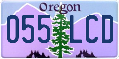 OR license plate 055LCD
