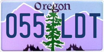 OR license plate 055LDT