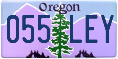 OR license plate 055LEY