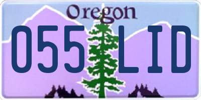 OR license plate 055LID