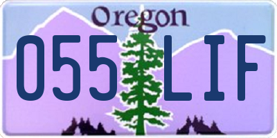 OR license plate 055LIF