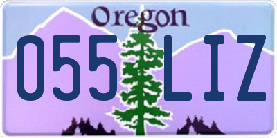 OR license plate 055LIZ