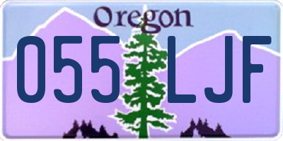 OR license plate 055LJF