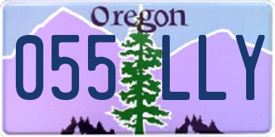 OR license plate 055LLY