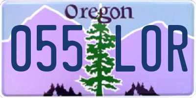OR license plate 055LOR