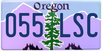 OR license plate 055LSC