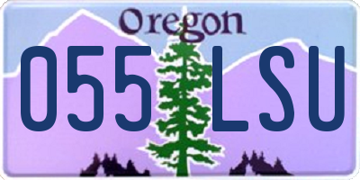 OR license plate 055LSU