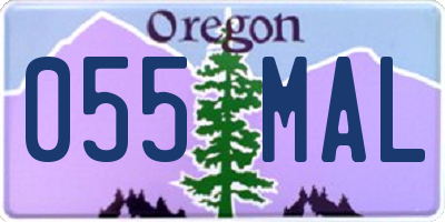 OR license plate 055MAL