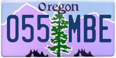 OR license plate 055MBE