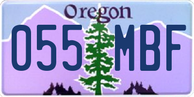 OR license plate 055MBF