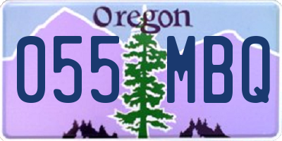 OR license plate 055MBQ