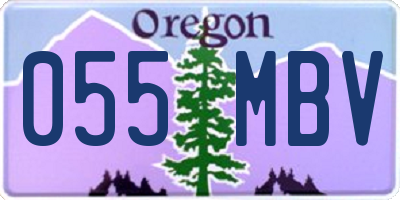 OR license plate 055MBV