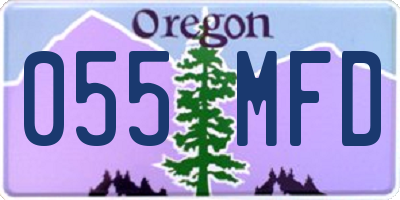 OR license plate 055MFD