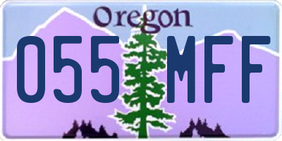 OR license plate 055MFF