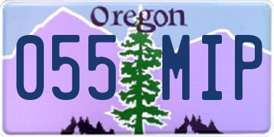 OR license plate 055MIP