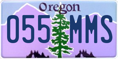 OR license plate 055MMS