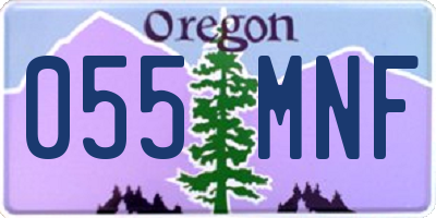 OR license plate 055MNF