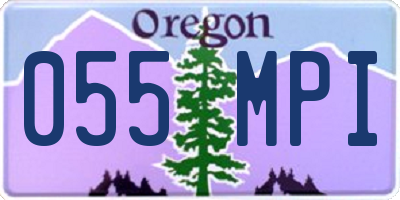 OR license plate 055MPI