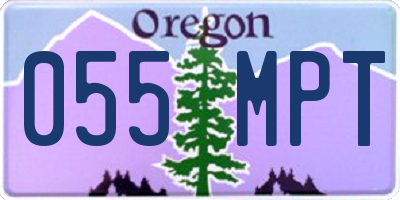 OR license plate 055MPT