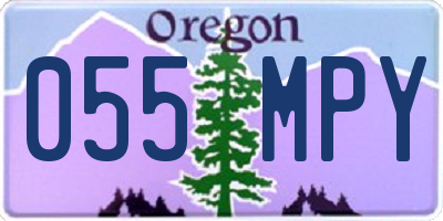 OR license plate 055MPY