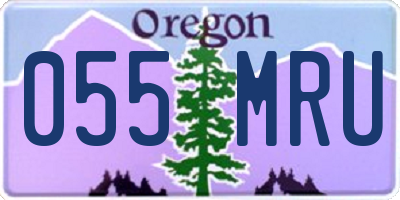 OR license plate 055MRU