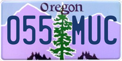OR license plate 055MUC
