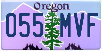 OR license plate 055MVF