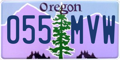 OR license plate 055MVW