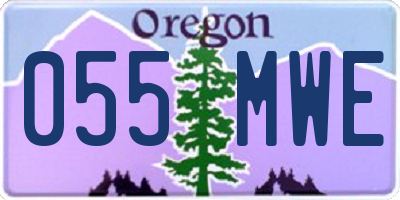 OR license plate 055MWE