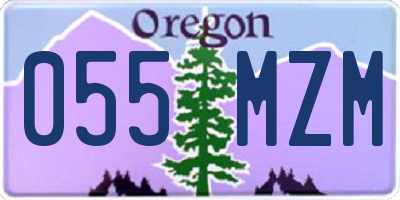 OR license plate 055MZM