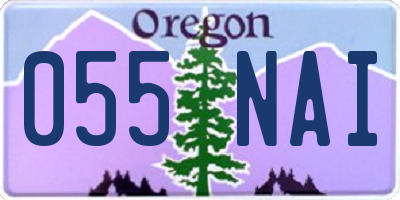 OR license plate 055NAI