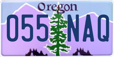 OR license plate 055NAQ