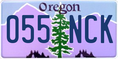 OR license plate 055NCK