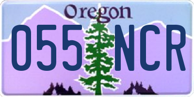 OR license plate 055NCR