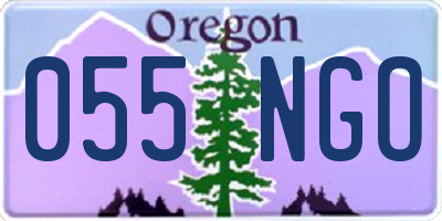 OR license plate 055NGO