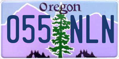 OR license plate 055NLN
