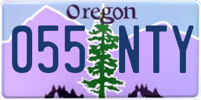 OR license plate 055NTY