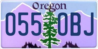 OR license plate 055OBJ