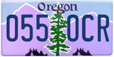 OR license plate 055OCR
