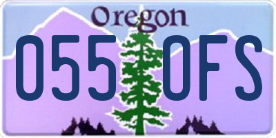 OR license plate 055OFS