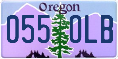 OR license plate 055OLB